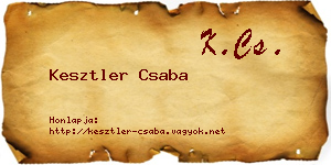 Kesztler Csaba névjegykártya